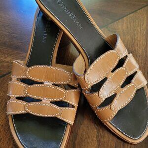 Cole Haan tan leather slide size 8